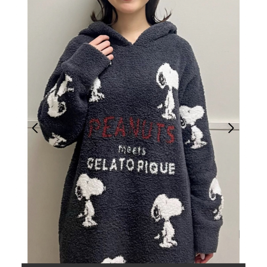 gelato pique(ジェラートピケ)の【PEANUTS】総柄ジャガードワンピース レディースのルームウェア/パジャマ(ルームウェア)の商品写真