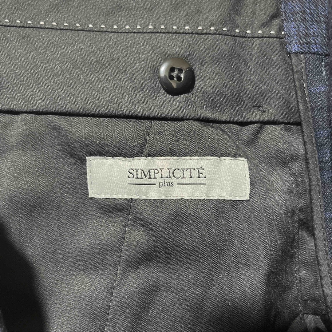 Simplicite - 【新品未使用】SIMPLICITE チェック ウールスラックス 44 ...
