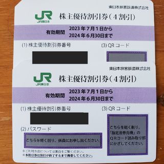 東日本旅客鉄道 (JR 東日本) 株主優待割引券 2枚(鉄道乗車券)