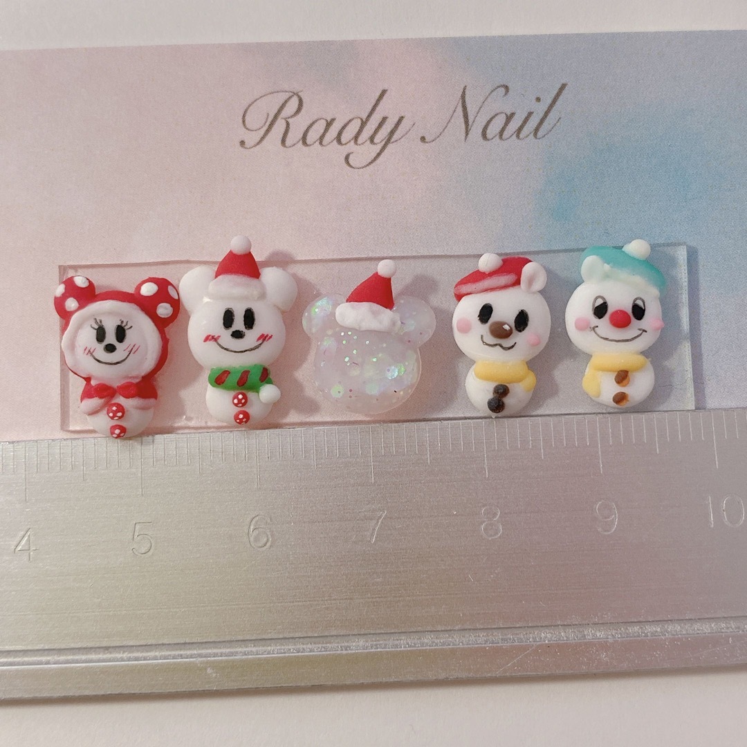 radynail クリスマスネイル　雪だるま　3Dネイルパーツ