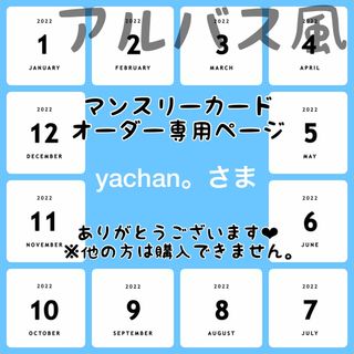 【yachan。さま専用ページ】マンスリーカード【アルバス風】(アルバム)