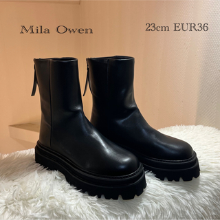 Mila Owen - Mila owen サイドゴアブーツ ブラック 23.5の通販 by h's