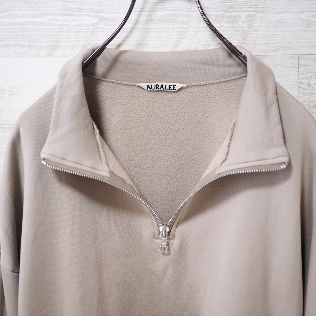 AURALEE / オーラリー | 2020AW | ELASTIC HIGH GAUGE SWEAT HALF ZIP P/O  ハーフジップ スウェットプルオーバー | 4 | ピンク | レディース