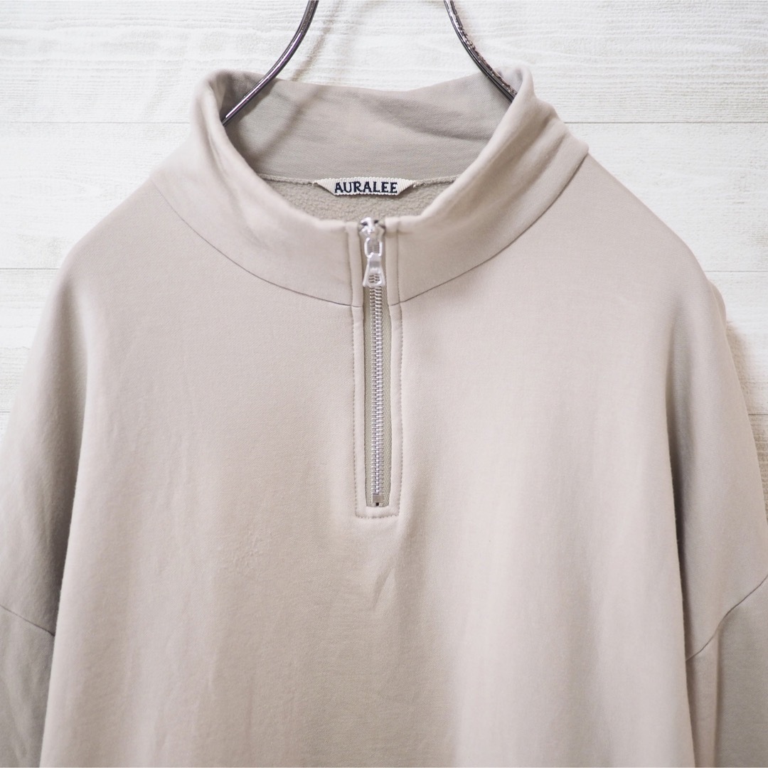 AURALEE / オーラリー | 2020AW | ELASTIC HIGH GAUGE SWEAT HALF ZIP P/O  ハーフジップ スウェットプルオーバー | 4 | ピンク | レディース