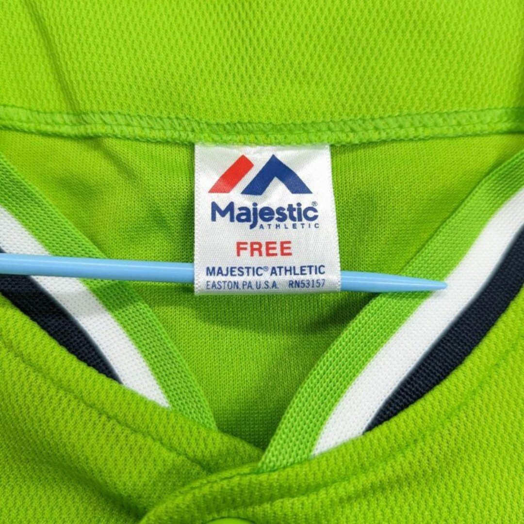 Majestic(マジェスティック)の(Majestic)　マジェスティック　ヤクルトスワローズ　道後温泉プリント スポーツ/アウトドアの野球(応援グッズ)の商品写真