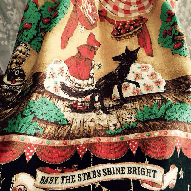 BABY,THE STARS SHINE BRIGHT(ベイビーザスターズシャインブライト)のレア 赤頭巾 ロリータ JSK ブラック レディースのワンピース(ひざ丈ワンピース)の商品写真