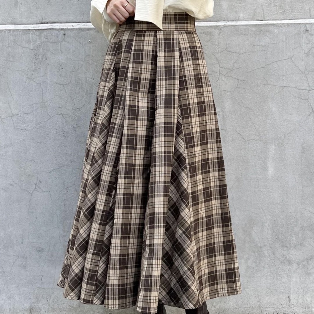 mysty woman(ミスティウーマン)のミスティウーマン　チェックスカート レディースのスカート(ロングスカート)の商品写真