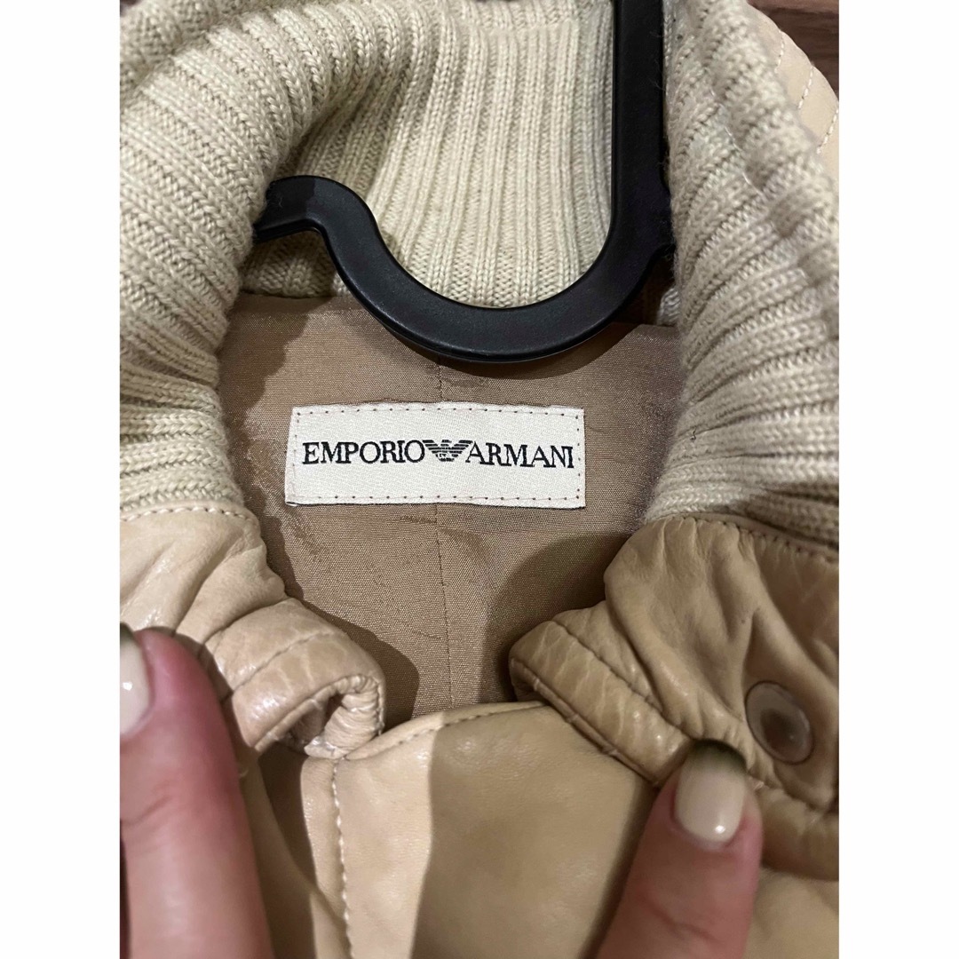 Emporio Armani(エンポリオアルマーニ)のエンポリオアルマーニ⭐︎レザージャケット38サイズ レディースのジャケット/アウター(ライダースジャケット)の商品写真