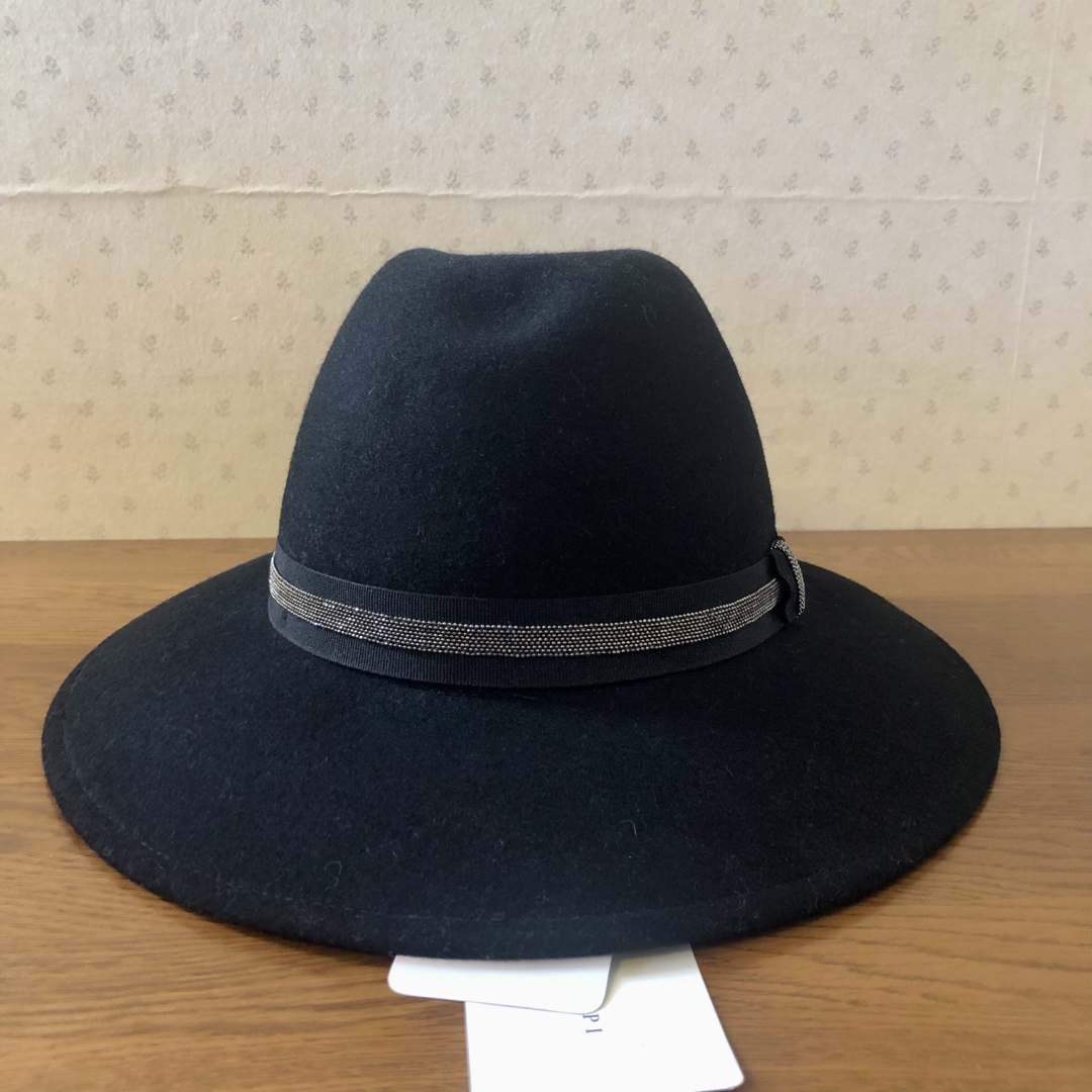 ☆新品・タグ付き☆FABIANA FILIPPI ウールハット ビーズ刺繍 黒 ☆新品・タグ付き☆FABIANA FILIPPI ウールハット ビーズ刺繍 黒