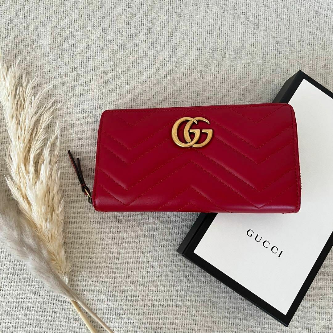 Gucci - 新品未使用✨グッチ GGマーモント ラウンドファスナー 長財布