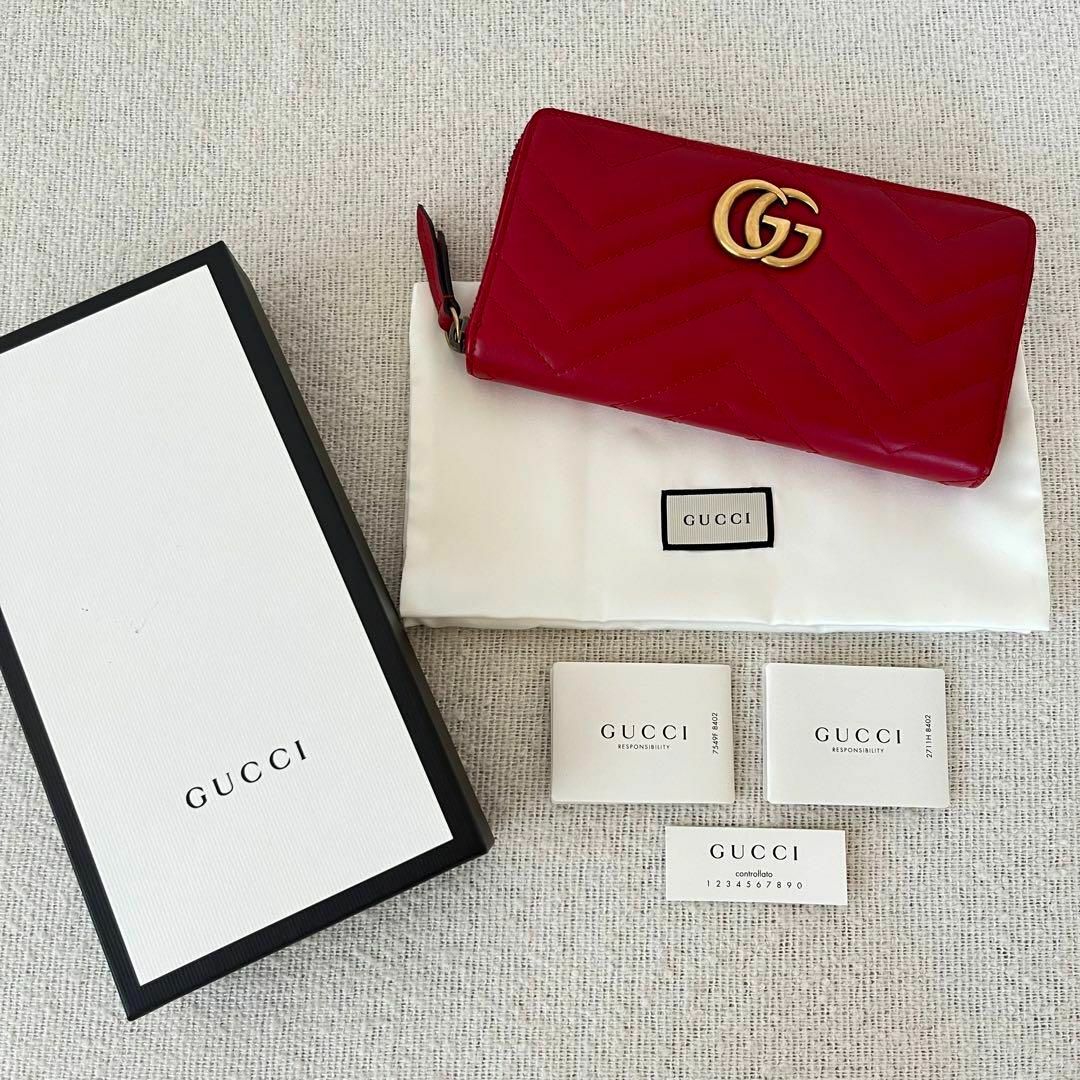 Gucci - 新品未使用✨グッチ GGマーモント ラウンドファスナー 長財布