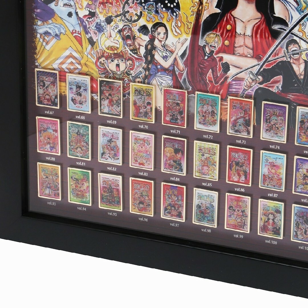 ONE PIECE(ワンピース)のONE PIECE 連載25周年記念額装ピンズセット ワンピース 100巻記念 エンタメ/ホビーのおもちゃ/ぬいぐるみ(キャラクターグッズ)の商品写真