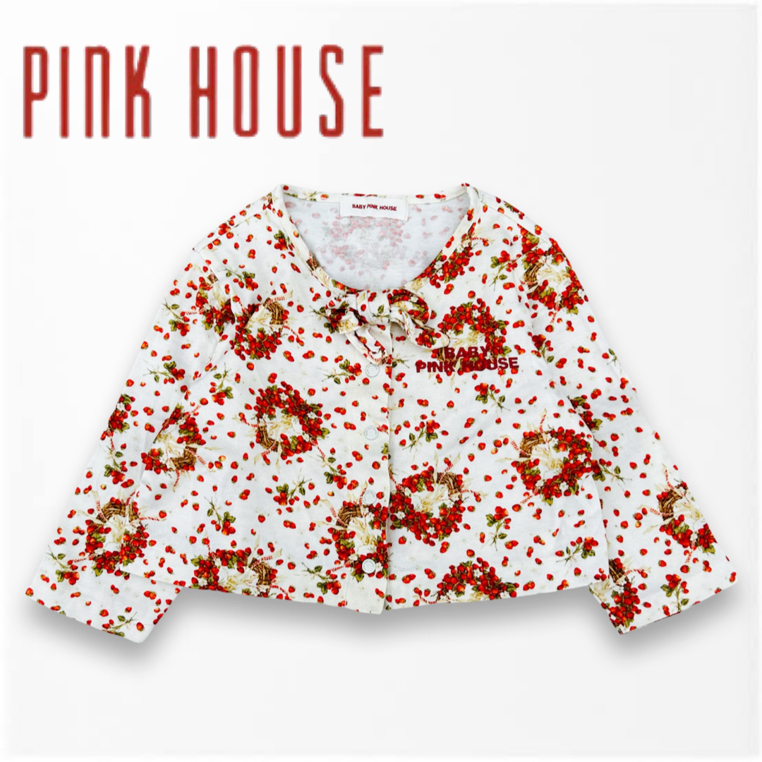 PINK HOUSE(ピンクハウス)の【BABY PINK HOUSE】ベビーピンクハウス　花柄　カーディガン キッズ/ベビー/マタニティのキッズ服女の子用(90cm~)(カーディガン)の商品写真