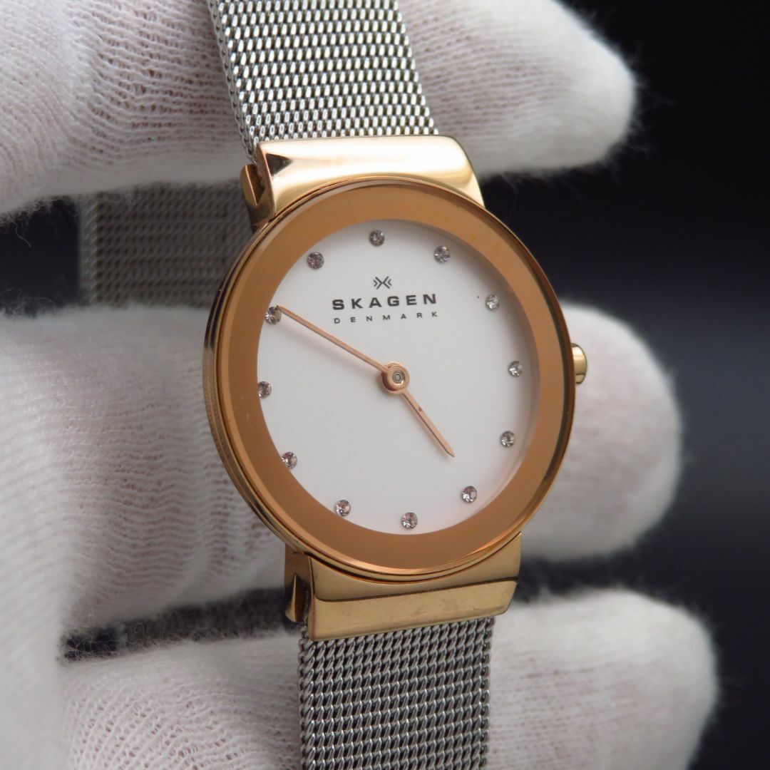 SKAGEN(スカーゲン)のSKAGEN 腕時計 メッシュベルト 12P CRYSTAL レディースのファッション小物(腕時計)の商品写真