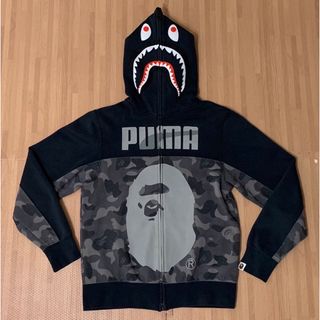 A BATHING APE エイプ フルジップフーディー プリントパーカー M