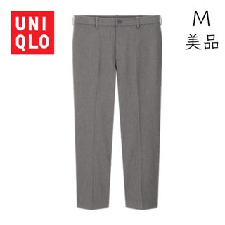 ユニクロ(UNIQLO)の【UNIQLO】M 美品 グレー クロップド丈 テーパードパンツ(ワークパンツ/カーゴパンツ)