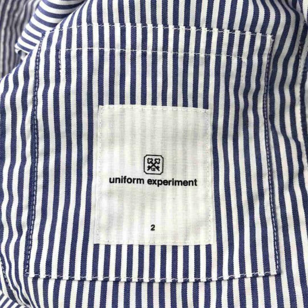 uniform experiment(ユニフォームエクスペリメント)のuniform experiment / ユニフォームエクスペリメント | コットン ストライプ ボタンダウンシャツ | 2 | ネイビー | メンズ メンズのトップス(Tシャツ/カットソー(七分/長袖))の商品写真