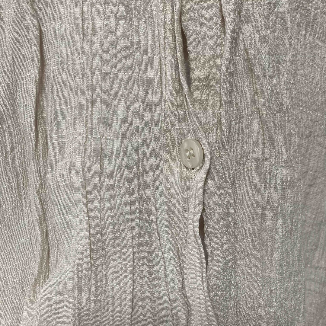 GRL(グレイル)のGRL ボリュームスリーブシアーオーバーシャツ ベージュ ac1371 レディースのトップス(シャツ/ブラウス(長袖/七分))の商品写真