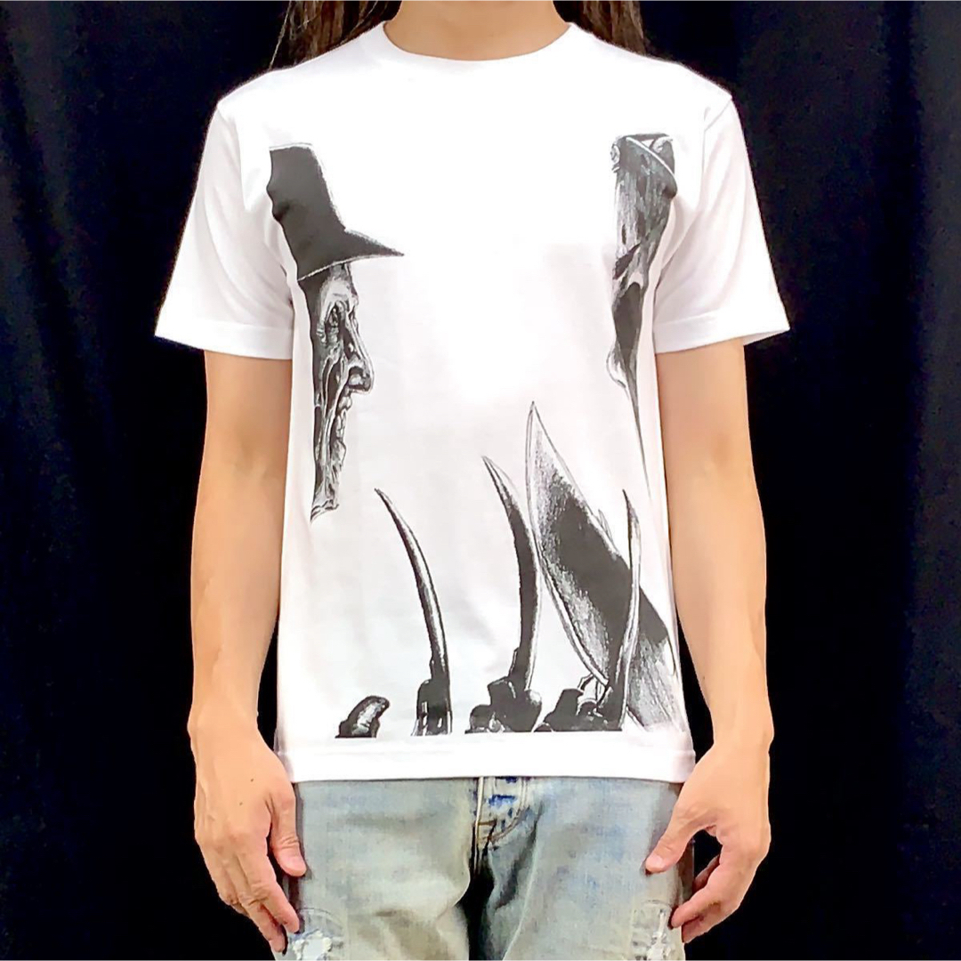 【ハロウイン】新品 エルム街の悪夢 ホラー ビッグ プリント Tシャツ