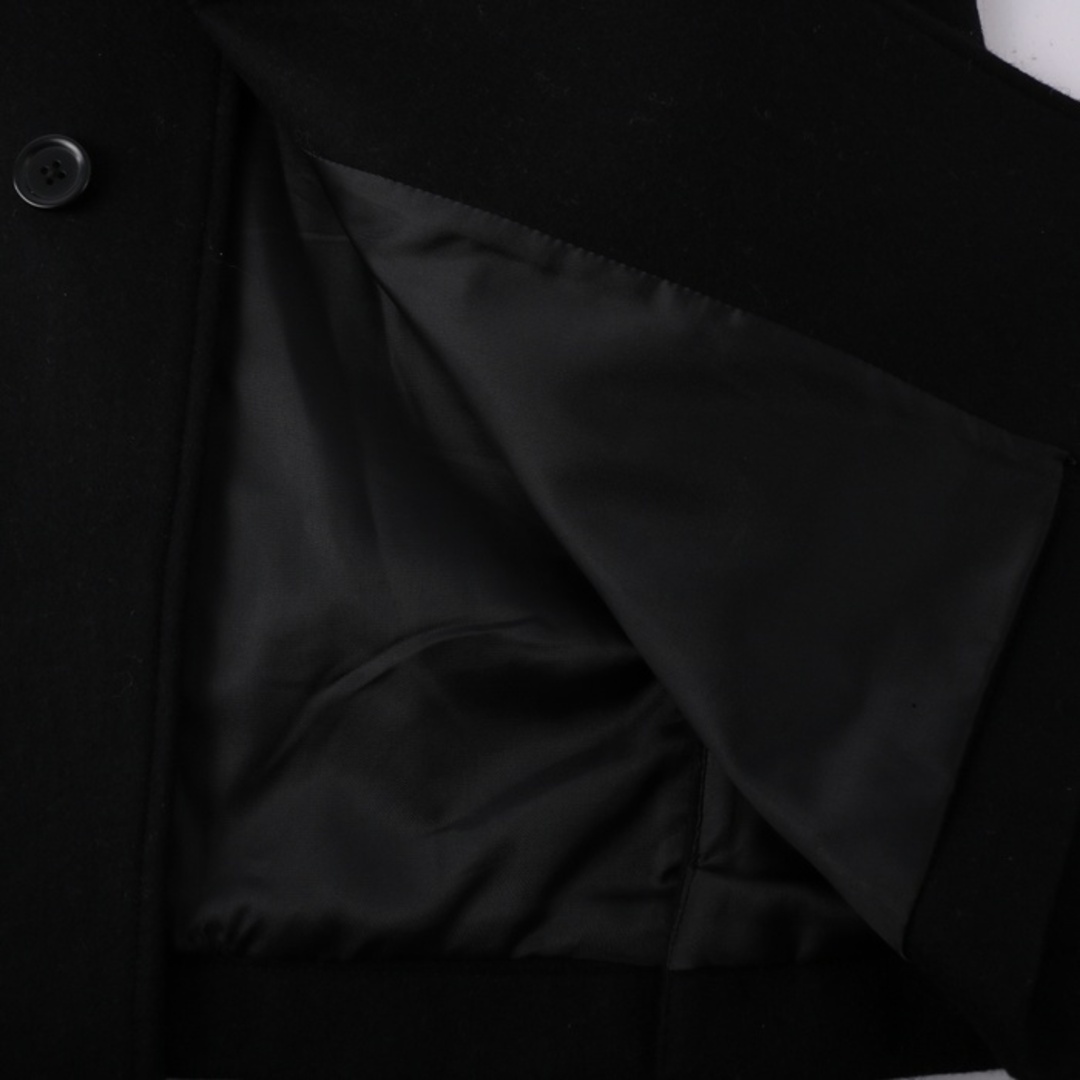 無印良品 ステンカラーコート ウール混 アウター 黒 メンズ Mサイズ ブラック MUJI メンズのジャケット/アウター(ステンカラーコート)の商品写真