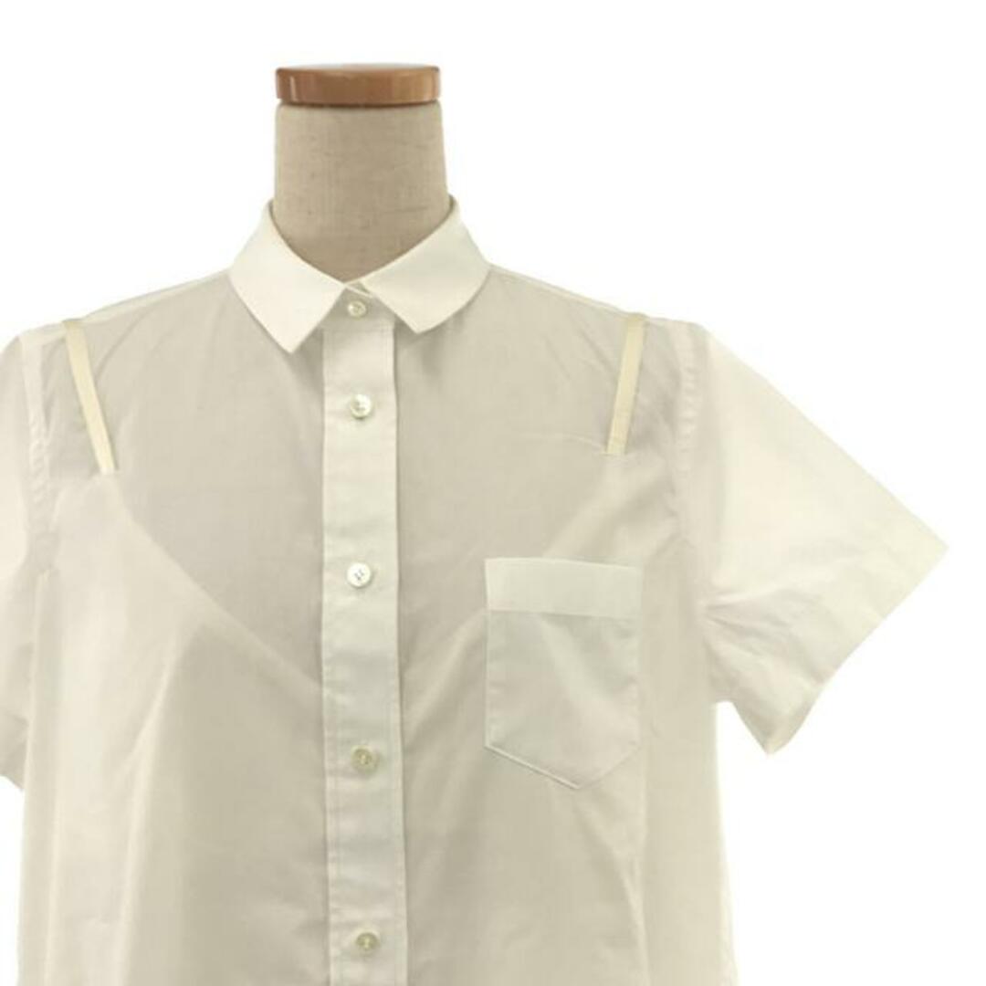 sacai(サカイ)のsacai / サカイ | 2021SS | レースドッキングシャツ | 1 | ホワイト/ブラック | レディース レディースのトップス(シャツ/ブラウス(半袖/袖なし))の商品写真