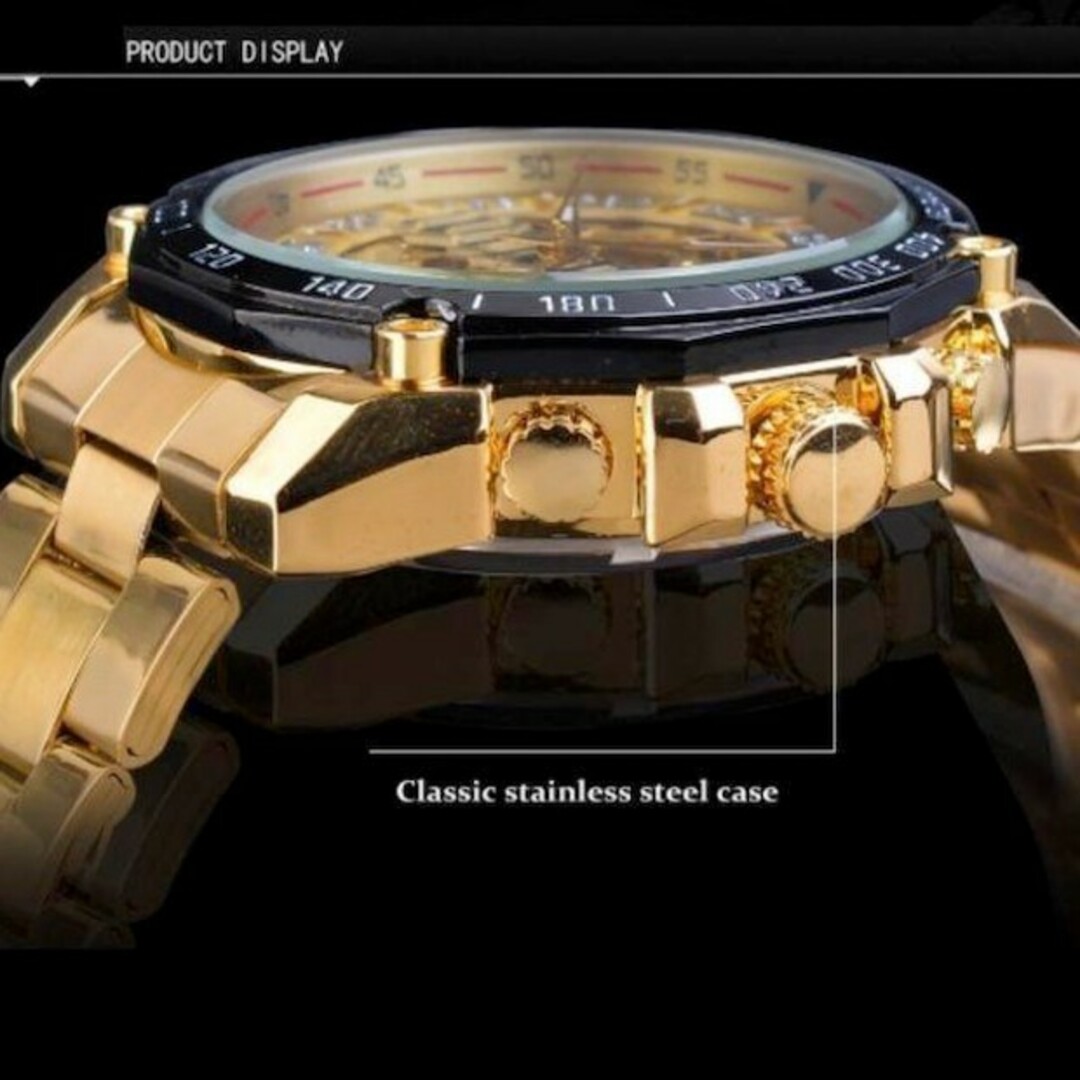 0330 新品 ステンレス DS 腕時計 ゴールド金 エンタメ/ホビーのおもちゃ/ぬいぐるみ(キャラクターグッズ)の商品写真