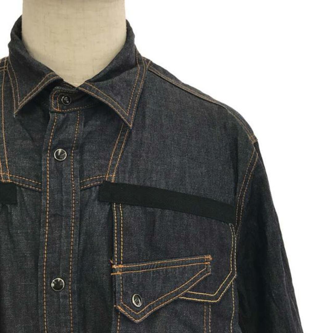 sacai(サカイ)のsacai / サカイ | 2022SS | Denim Blouson / ドローストリング デニム シャツ ジャケット | 2 | インディゴ | メンズ メンズのジャケット/アウター(その他)の商品写真