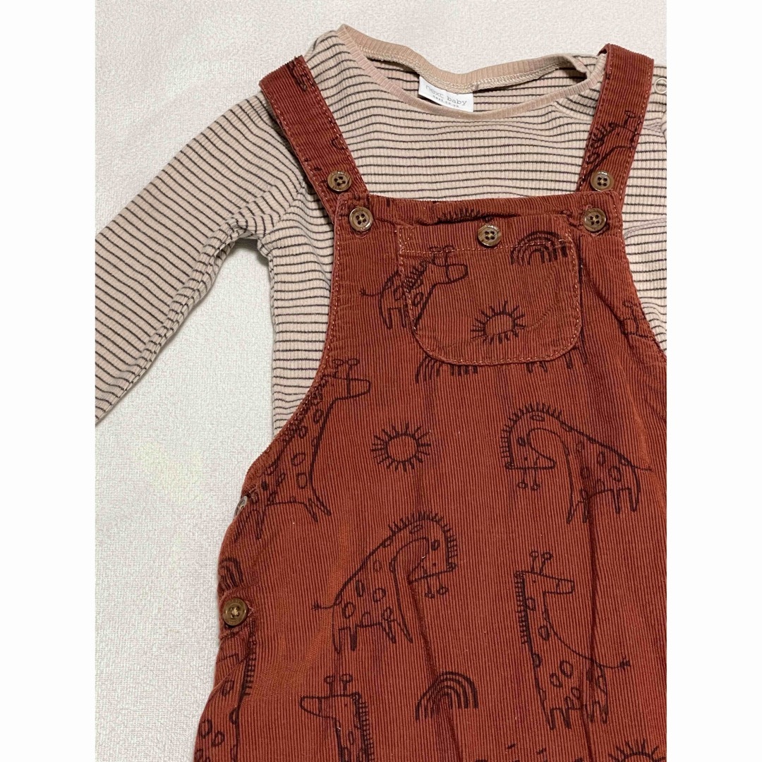 NEXT(ネクスト)のnextbaby オーバーオール　ロンパースセット キッズ/ベビー/マタニティのベビー服(~85cm)(ロンパース)の商品写真