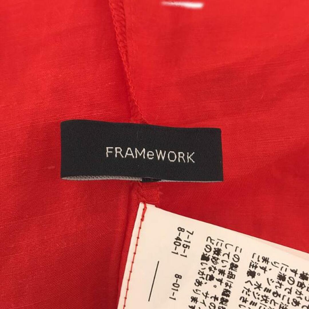 FRAMeWORK(フレームワーク)の【新品】  Framework / フレームワーク | 2023SS | ラミー混タックスリーブブラウス | F | レッド | レディース レディースのトップス(シャツ/ブラウス(半袖/袖なし))の商品写真