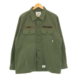 ダブルタップス(W)taps)の【美品】  WTAPS / ダブルタップス | BUDS/LS/COTTON. SATIN / 202BRDT-SHM01 ミリタリーシャツ ジャケット | 2 | カーキ | メンズ(その他)