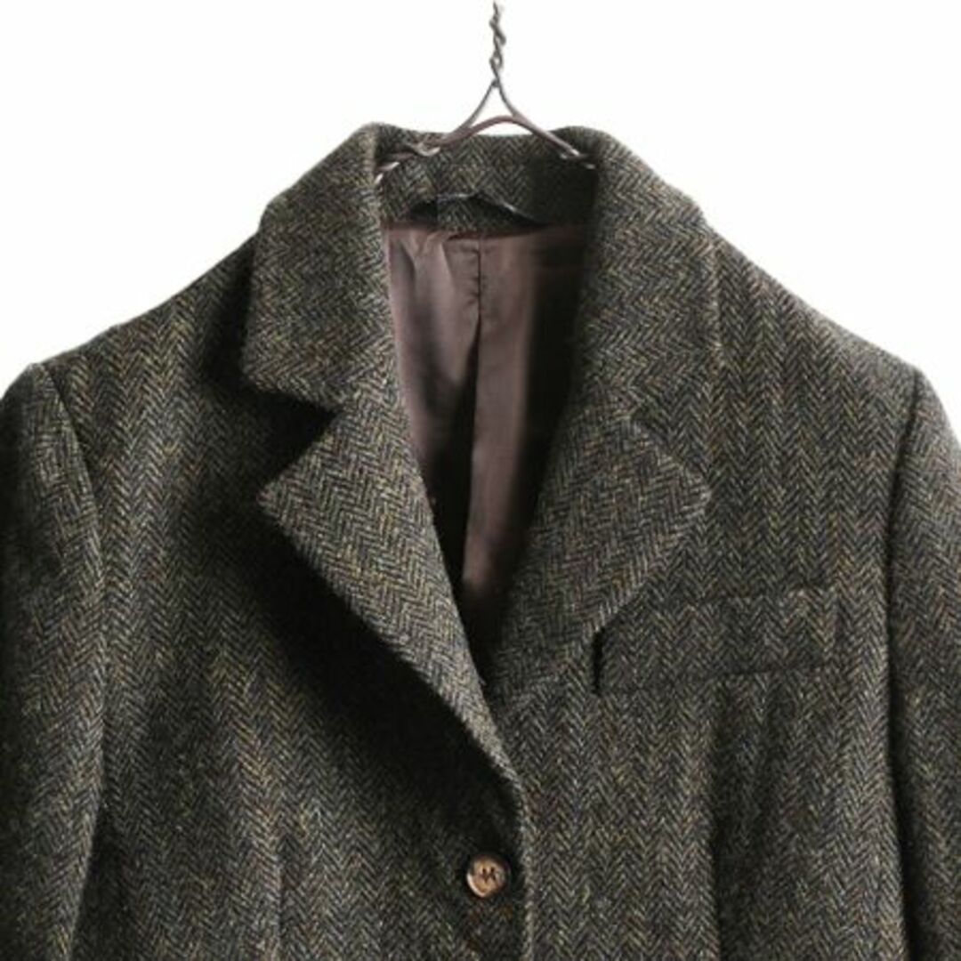 Harris Tweed(ハリスツイード)の新品イタリア製 ハリスツイード テーラードジャケット S ブレザー ヘインボーン レディースのジャケット/アウター(テーラードジャケット)の商品写真