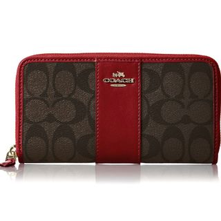 コーチ(COACH)のCOACH 長財布 シグネチャー レッド コーチ 財布 サイフ ラウンド(長財布)