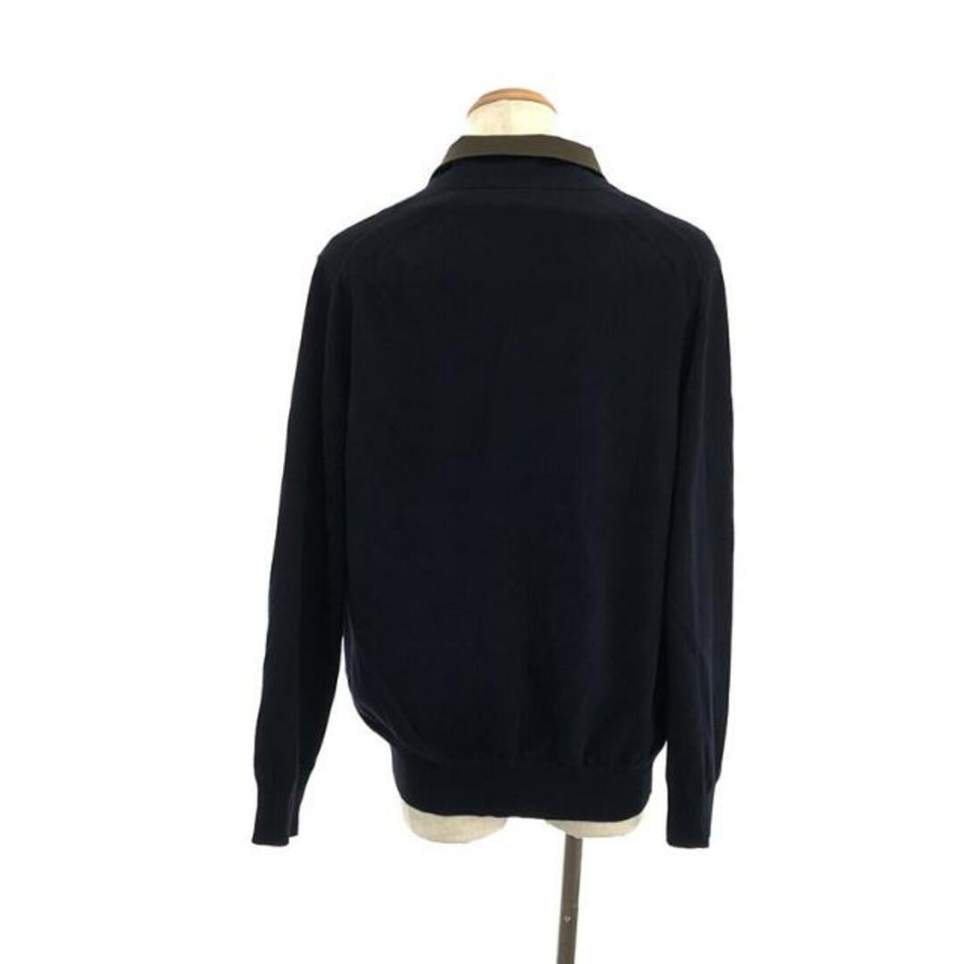 【美品】 sacai / サカイ | 2021SS | Suiting Knit Cardigan / 異素材 ドッキング テーラード  ニットカーディガン | 2 | ネイビー/カーキ | メンズ