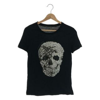 アレキサンダーマックイーン(Alexander McQueen)のALEXANDER MCQUEEN / アレキサンダーマックイーン | スカル Tシャツ | 38 | ブラック / ホワイト | レディース(Tシャツ(半袖/袖なし))