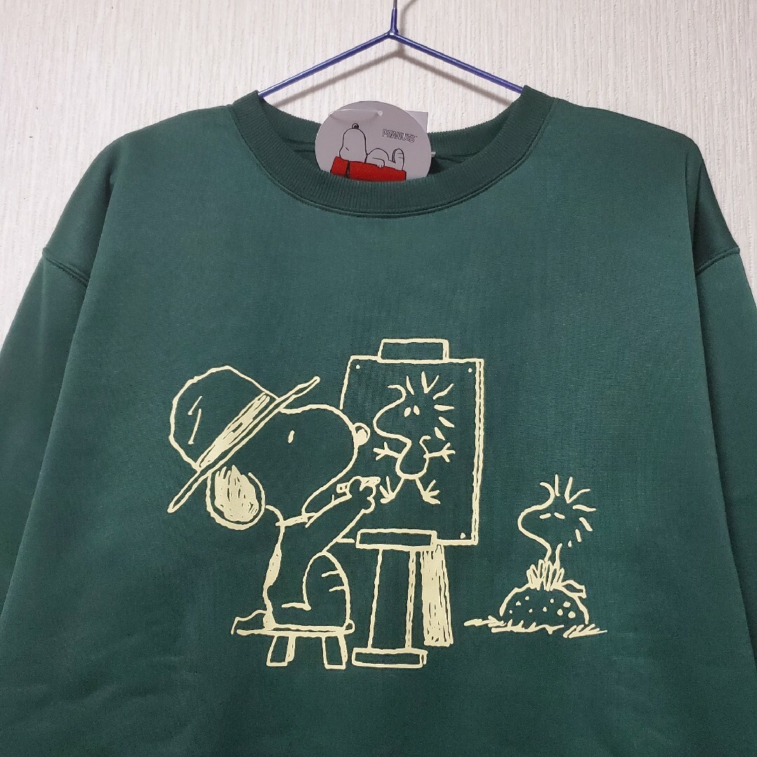 SNOOPY(スヌーピー)の新品 スヌーピー スエット ウッドストック トレーナー 絵画 スウェット 裏起毛 メンズのトップス(スウェット)の商品写真