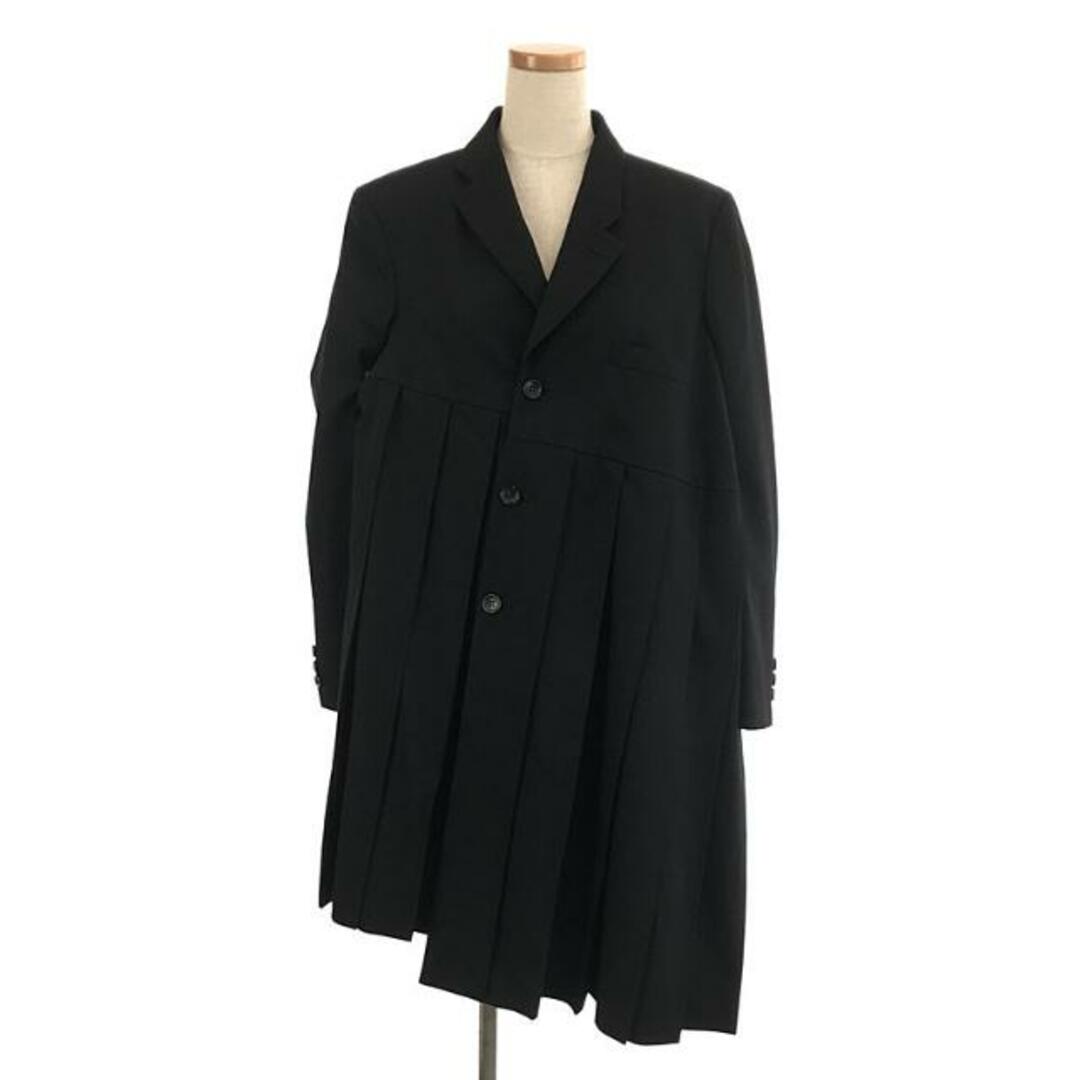 【美品】  COMME des GARCONS COMME des GARCONS / コムコム | 2022AW | アシンメトリー タック プリーツ ロングジャケット | S | ブラック | レディースその他