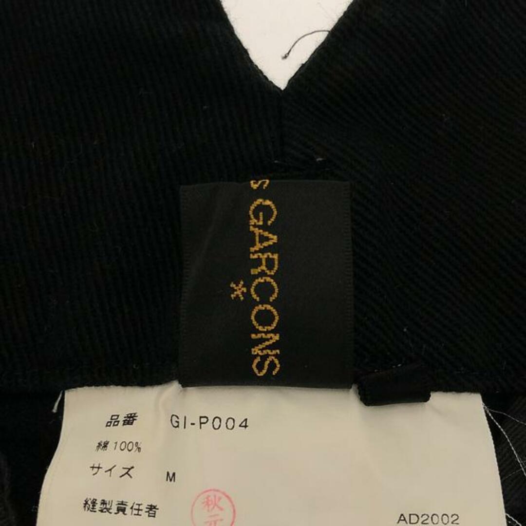 レディースCOMME des GARCONS / コムデギャルソン | 2003SS | コットン ドローストリング ベルベット カーゴパンツ | M | ブラック | レディース