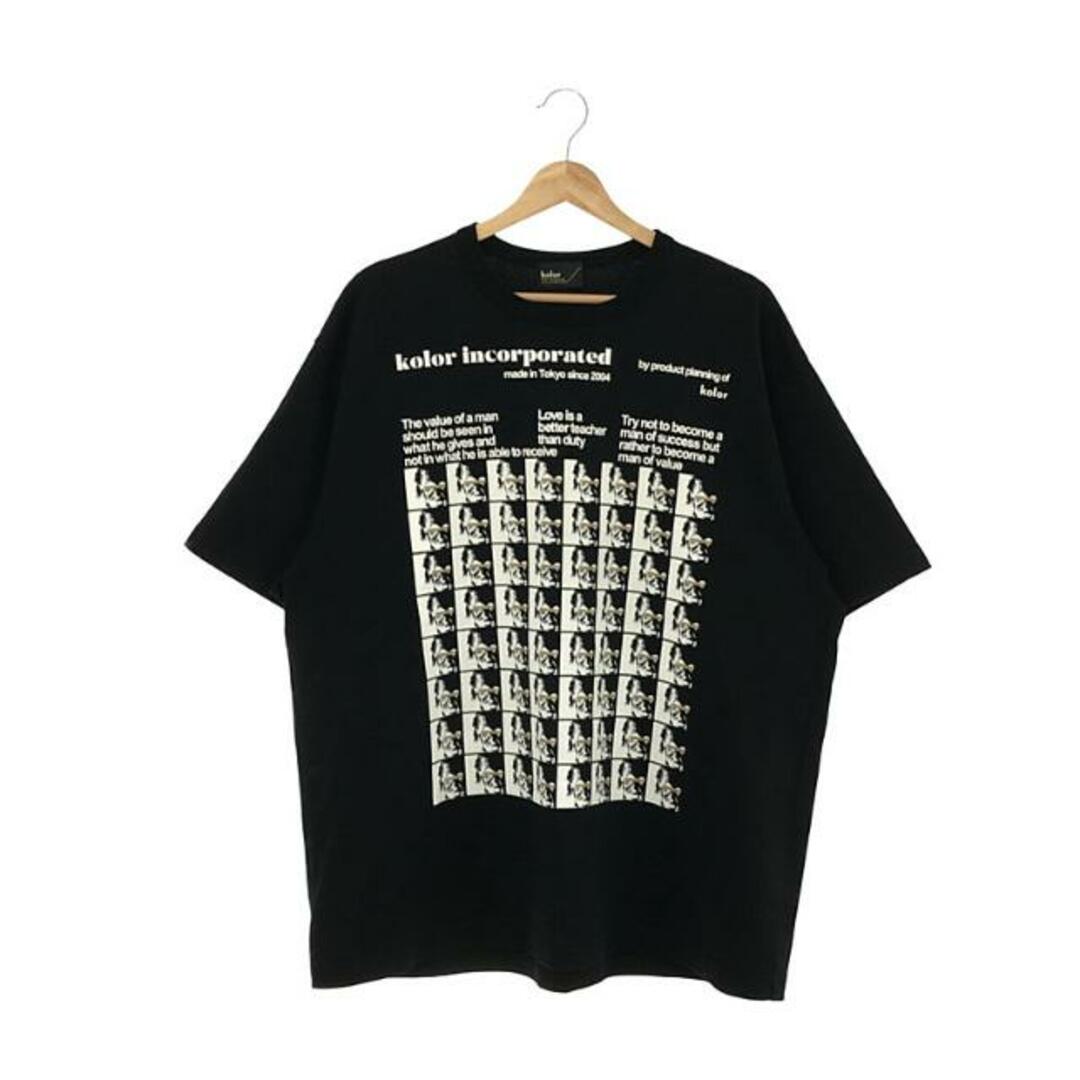 Tシャツ/カットソー(半袖/袖なし)【美品】  kolor / カラー | 2021SS | アインシュタイン ハード天竺 プリント Tシャツ | 2 | ブラック | メンズ