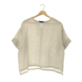 フォグリネンワーク(fog linen work)のfog linen work / フォグリネンワーク | リネン バックリボン 半袖 プルオーバー シャツ | ライトグレー | レディース(シャツ/ブラウス(半袖/袖なし))