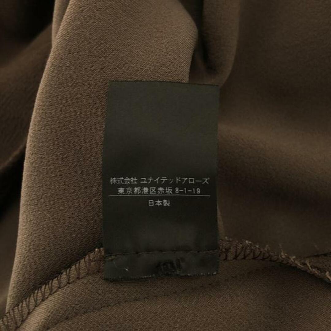 UNITED ARROWS(ユナイテッドアローズ)のUNITED ARROWS / ユナイテッドアローズ | P/PU タック ワイド オールインワン | 36 | モカ | レディース レディースのパンツ(サロペット/オーバーオール)の商品写真