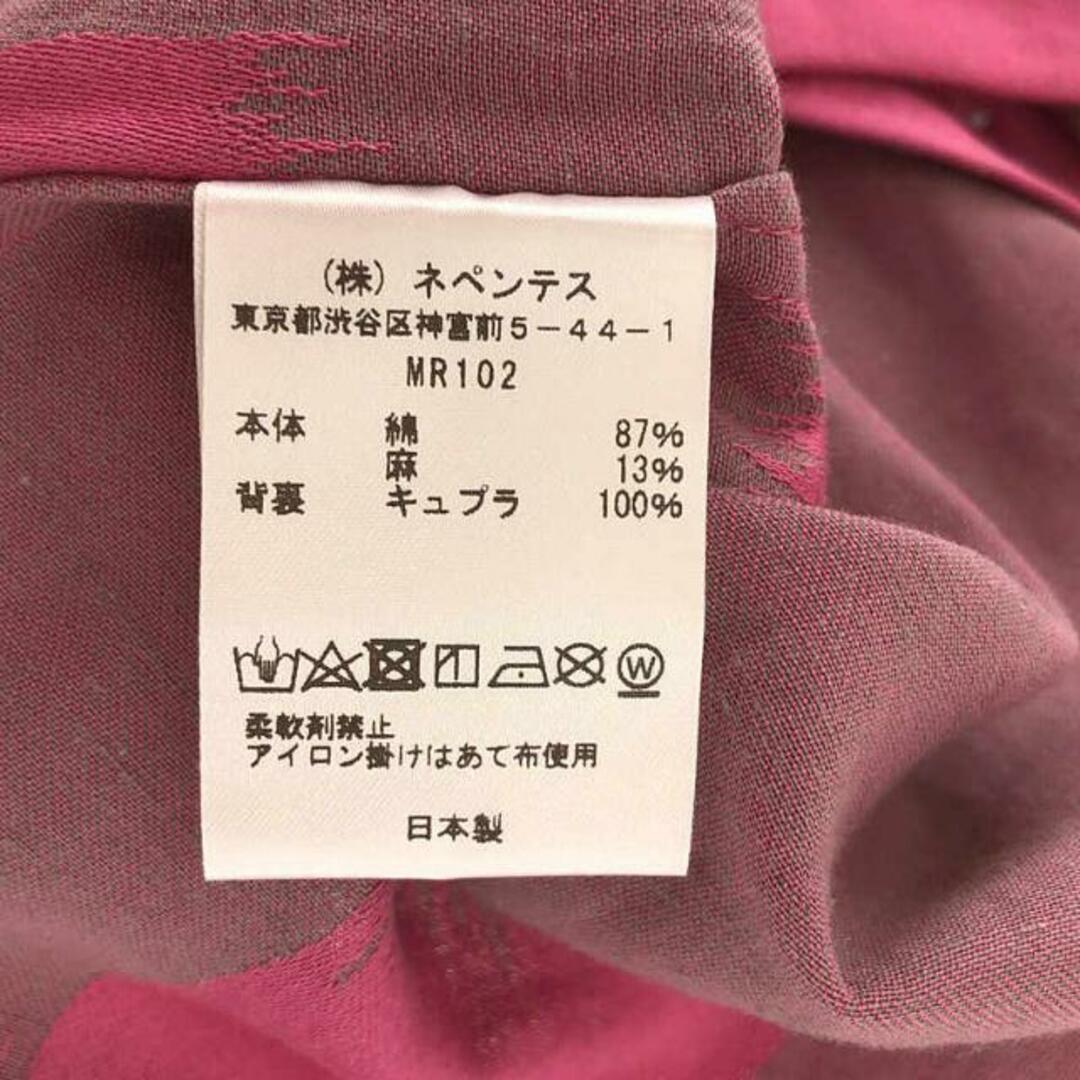 Needles(ニードルス)の【新品】  Needles / ニードルス | 2023SS | S/S One-Up Shirt -C/L Kimono Jq.- / コットンリネン オープンカラーシャツ | XS | Pink Cross | メンズ メンズのトップス(Tシャツ/カットソー(半袖/袖なし))の商品写真