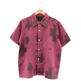 ニードルス(Needles)の【新品】  Needles / ニードルス | 2023SS | S/S One-Up Shirt -C/L Kimono Jq.- / コットンリネン オープンカラーシャツ | XS | Pink Cross | メンズ(Tシャツ/カットソー(半袖/袖なし))