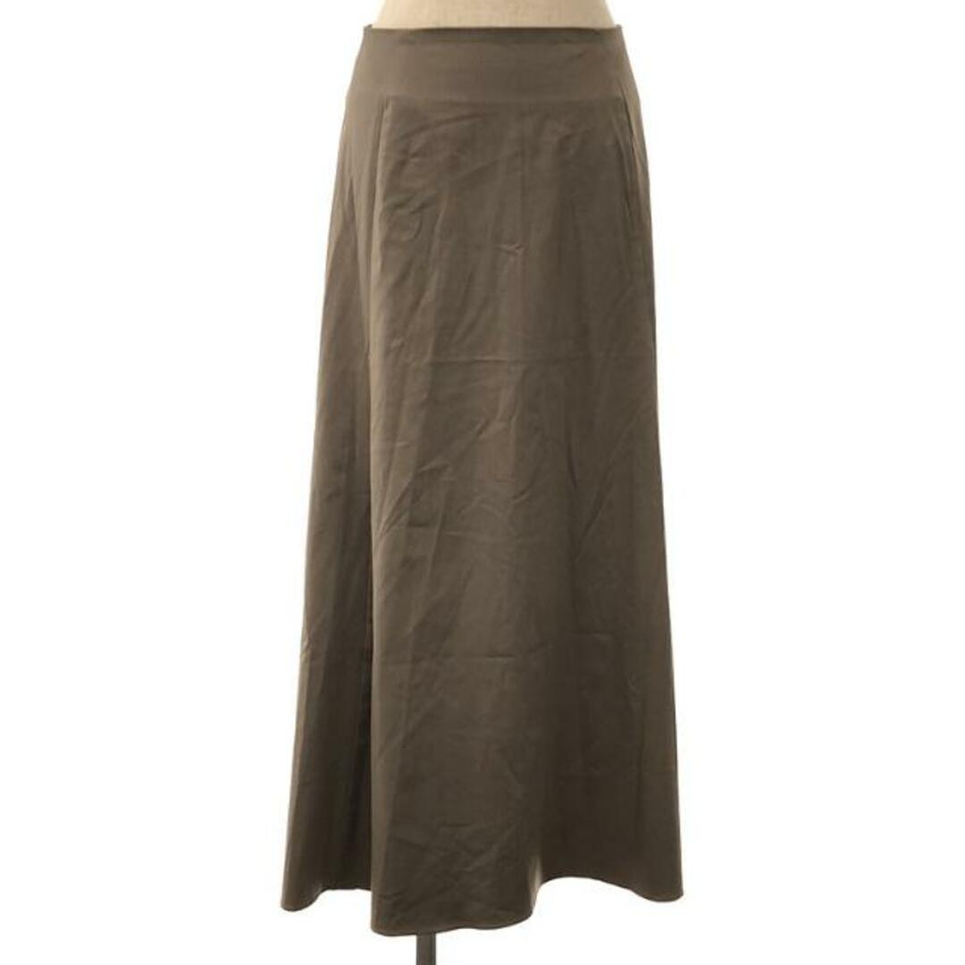 【美品】  L'Appartement / アパルトモン | 2021SS | Lisiere FLARE SKIRT / 総裏地 ストレッチ フレアスカート | 36 | グレー | レディースロングスカート