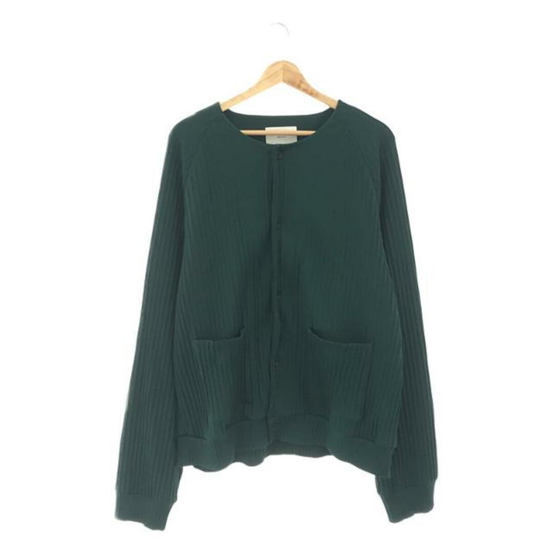 stein / シュタイン | 2021SS | PLEATED KNIT CARDIGAN プリーツ ニット カーディガン | L | グリーン | メンズメンズ