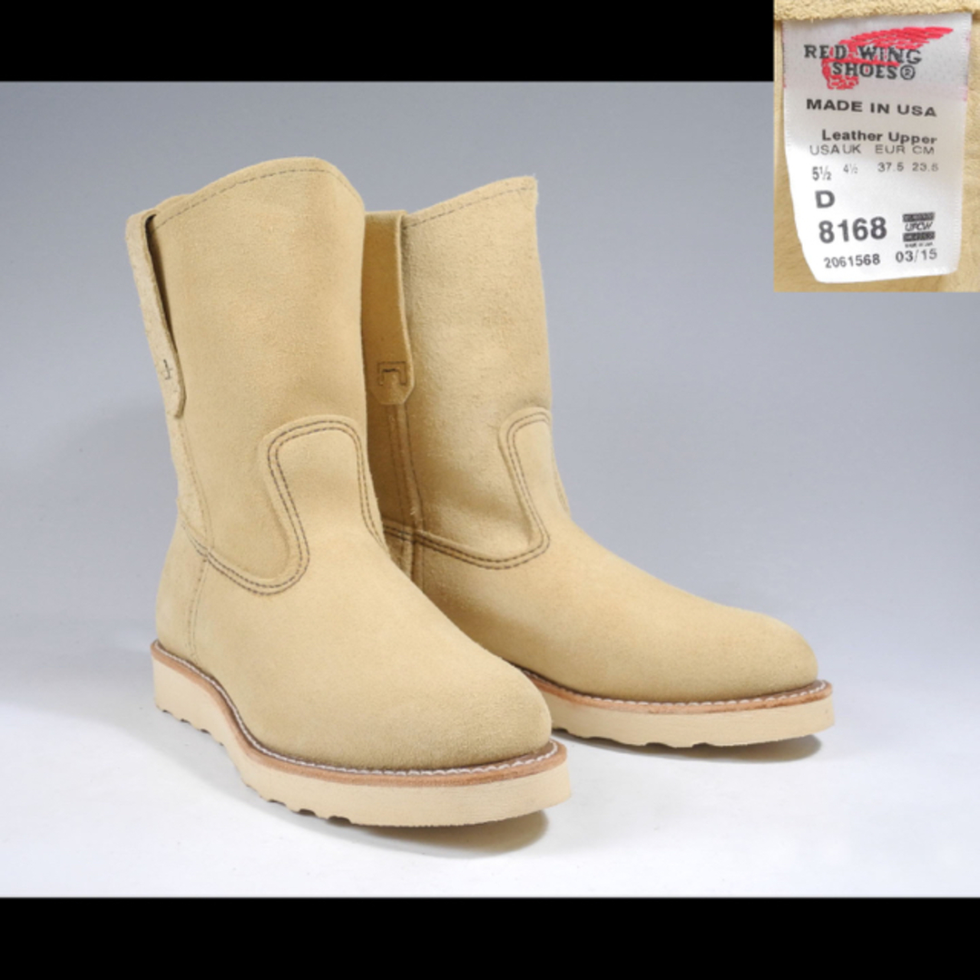 REDWING - 廃盤レッドウィング8168ペコスベージュスエード羽タグ REDWING - 廃盤レッドウィング8168ペコスベージュスエード羽タグ