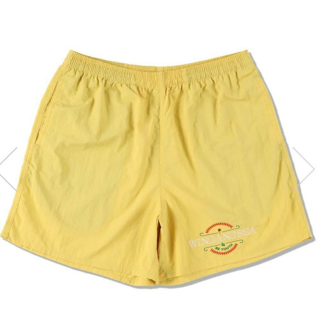 WIND AND SEA(ウィンダンシー)のWDS （BE YOUTH TOWN）Beach Shorts M Yellow メンズの水着/浴衣(水着)の商品写真