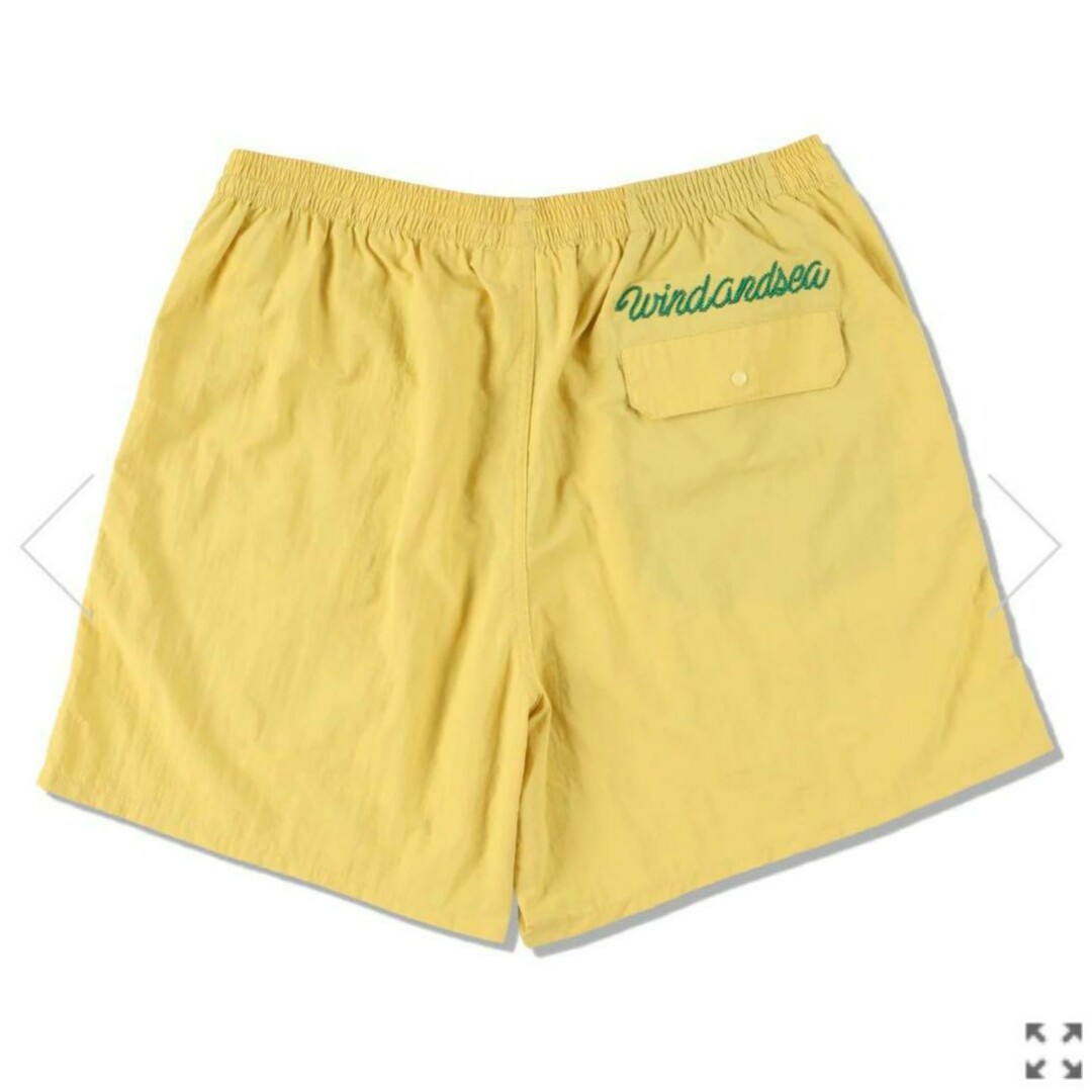 WIND AND SEA(ウィンダンシー)のWDS （BE YOUTH TOWN）Beach Shorts M Yellow メンズの水着/浴衣(水着)の商品写真