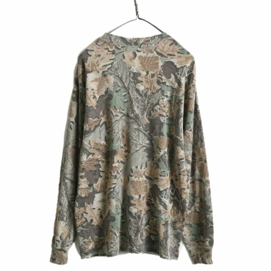 DUOFOLD リアルツリー カモ 迷彩 ヘンリーネック 長袖 Tシャツ M  メンズのトップス(Tシャツ/カットソー(七分/長袖))の商品写真