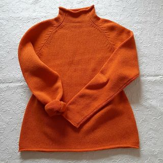 ジェイクルー(J.Crew)の#J.CREW-wool100%人気のロールネック🍊色／サイズ男M(女可)美品(ニット/セーター)