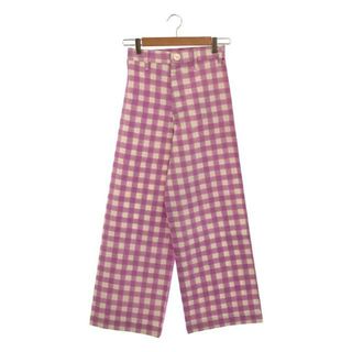 【新品】  SZ Blockprints / エスゼットブロックプリント | DISCO PANTS GINGHAM / チェックワイドパンツ | 3710600429 | lt purple /white | レディース(その他)